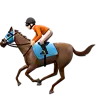 Horse Racing: Light Skin Tone Emoji 🏇🏻 image - Apple style