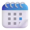 सर्पिल कैलेंडर पैड Emoji 🗓 image - Microsoft 3D Fluent style