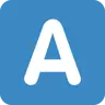 Simbolo di indicatore regionale Lettera A 🇦 image - Twitter / X (Twemoji) style