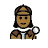 Woman Detective: Medium-Dark Skin Tone Emoji 🕵🏾‍♀️ image - OpenMoji style