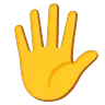 Hand With Fingers Splayed Emoji 🖐 image - Google Noto Color Animated style