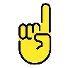 ホワイトアップポインティングインデックス Emoji ☝ image - OpenMoji style