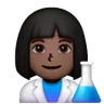 Woman Scientist: Dark Skin Tone Emoji 👩🏿‍🔬 image - Samsung style