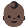 Baby: Dark Skin Tone Emoji 👶🏿 image - Google Noto Color style