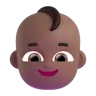 Baby: Medium-Dark Skin Tone Emoji 👶🏾 image - Microsoft 3D Fluent style
