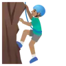 Man Climbing: Medium Skin Tone Emoji 🧗🏽‍♂️ image - Google Noto Color style