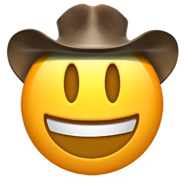 Visage avec chapeau de cowboy
