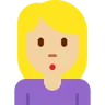 Woman Pouting: Medium-Light Skin Tone Emoji 🙎🏼‍♀️ image - Twitter / X (Twemoji) style
