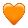 Orange Heart Emoji 🧡 image - Telegram style