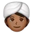 Woman Wearing Turban: Medium-Dark Skin Tone