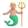 Merman: Medium-Light Skin Tone Emoji 🧜🏼‍♂️ image - Microsoft 3D Fluent style