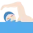 Man Swimming: Light Skin Tone