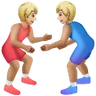 Men Wrestling: Medium-Light Skin Tone Emoji 🤼🏼‍♂️ image - Samsung style