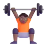 Person Lifting Weights: Medium-Dark Skin Tone Emoji 🏋🏾 image - Microsoft 3D Fluent style