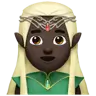 Man Elf: Dark Skin Tone Emoji 🧝🏿‍♂️ image - Apple style