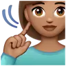 Deaf Woman: Medium Skin Tone Emoji 🧏🏽‍♀️ image - WhatsApp style