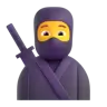 Ninja Emoji 🥷 image - Microsoft 3D Fluent style