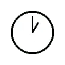 Emoji Clock Face One Oclock 🕐 image - OpenMoji style