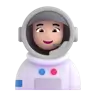 Woman Astronaut: Light Skin Tone Emoji 👩🏻‍🚀 image - Microsoft 3D Fluent style