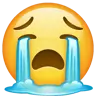 Loudly Crying Face Emoji 😭 image - WhatsApp style
