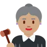 Woman Judge: Medium Skin Tone Emoji 👩🏽‍⚖️ image - Twitter / X (Twemoji) style