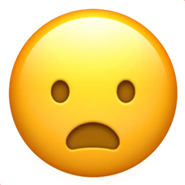 Visage renfrogné à la bouche ouverte