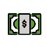 Emoji Banconota con il simbolo del dollaro 💵 image - OpenMoji style