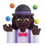 Woman Juggling: Dark Skin Tone Emoji 🤹🏿‍♀️ image - Microsoft 3D Fluent style