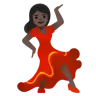 Woman Dancing: Dark Skin Tone Emoji 💃🏿 image - Google Noto Color style
