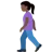 Woman Walking: Dark Skin Tone