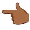 Backhand Index Pointing Left: Medium-Dark Skin Tone Emoji 👈🏾 image - Google Noto Color Animated style