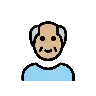 Old Man: Medium-Light Skin Tone Emoji 👴🏼 image - OpenMoji style