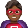 Man Superhero: Medium-Dark Skin Tone Emoji 🦸🏾‍♂️ image - Apple style
