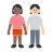Women Holding Hands: Medium-Dark Skin Tone, Light Skin Tone