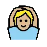 Person Gesturing Ok: Medium-Light Skin Tone Emoji 🙆🏼 image - OpenMoji style