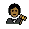 Judge: Medium-Dark Skin Tone Emoji 🧑🏾‍⚖️ image - OpenMoji style