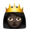 Princess: Dark Skin Tone Emoji 👸🏿 image - Apple style