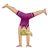 Woman Cartwheeling: Medium-Light Skin Tone