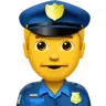 Man Police Officer Emoji 👮‍♂️ image - Apple style