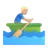Man Rowing Boat: Medium-Light Skin Tone