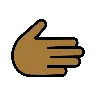 Rightwards Hand: Medium-Dark Skin Tone Emoji 🫱🏾 image - OpenMoji style