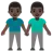 Men Holding Hands: Dark Skin Tone