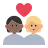 Couple With Heart: Person, Person, Medium-Dark Skin Tone, Medium-Light Skin Tone