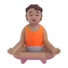 Person In Lotus Position: Medium Skin Tone Emoji 🧘🏽 image - Microsoft 3D Fluent style