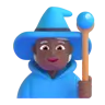 Mage: Medium-Dark Skin Tone Emoji 🧙🏾 image - Microsoft 3D Fluent style