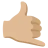 Call Me Hand: Medium-Light Skin Tone Emoji 🤙🏼 image - Google Noto Color style