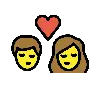 Kiss Emoji 💏 image - OpenMoji style