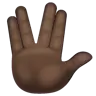 Vulcan Salute: Dark Skin Tone Emoji 🖖🏿 image - WhatsApp style