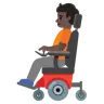 Person In Motorized Wheelchair: Dark Skin Tone Emoji 🧑🏿‍🦼 image - Google Noto Color style