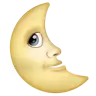 Emoji Last Quarter Moon with Face 🌜 image - WhatsApp style